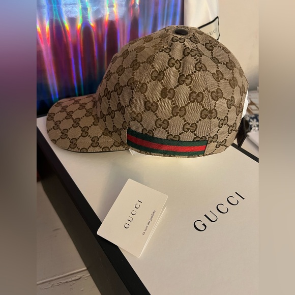 GUCCI ORIGINAL GG CANVAS BASEBALL HAT SIZE M - Picture 4 of 12